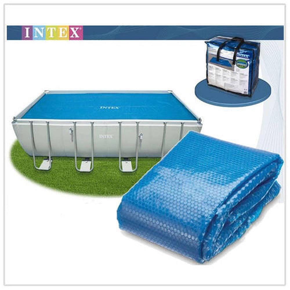 Intex 28029 Solar Cover for Swimming Pool 488 x 244cm Blue - Karout Online -Karout Online Shopping In lebanon - Karout Express Delivery 