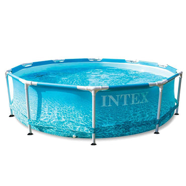 Beachside Metal Frame Pool (3.05 M X 76 Cm) Round With Filter Pump Summer