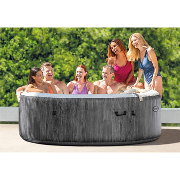 Intex  Bubble Round  Spa Greywood Deluxe Massage 216 x 71Cm - Karout Online -Karout Online Shopping In lebanon - Karout Express Delivery 
