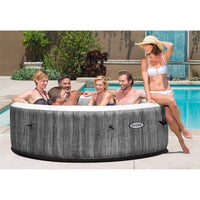 Intex  Bubble Round  Spa Greywood Deluxe Massage 216 x 71Cm - Karout Online -Karout Online Shopping In lebanon - Karout Express Delivery 