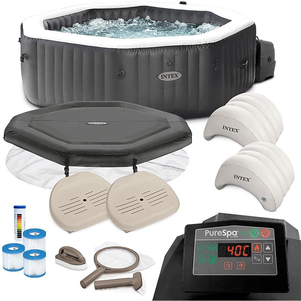 (NET)Intex Pure Spa Bubble Jet and Salt Water System 4pr 201 x 71 cm