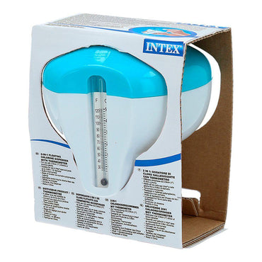 Intex 2 In 1 Floating Swimming Pool Chlorine Dispenser And Thermometer 29043 Summer