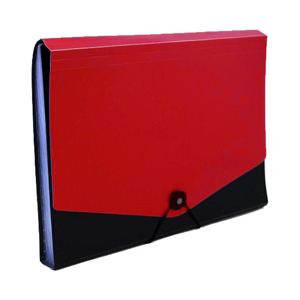 Multi Pocket Plastic File Folder With Button Lock / F-133 - Karout Online -Karout Online Shopping In lebanon - Karout Express Delivery 