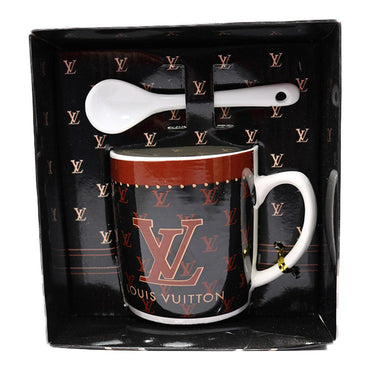 Louis Vuitton Mug with spoon / CH-110/14196/AH14151 - Karout Online -Karout Online Shopping In lebanon - Karout Express Delivery 