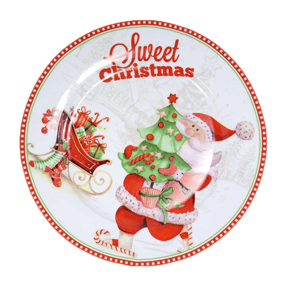 Christmas Glass Plates Set ( 7 Pcs) - Karout Online -Karout Online Shopping In lebanon - Karout Express Delivery 