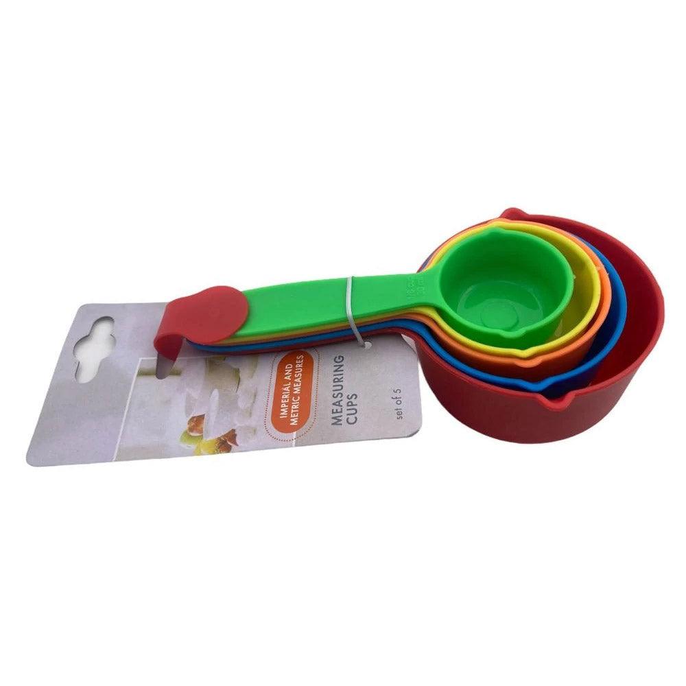 Colored Graduated Plastic Measuring Cups  ( 5 Pcs) - Karout Online -Karout Online Shopping In lebanon - Karout Express Delivery 