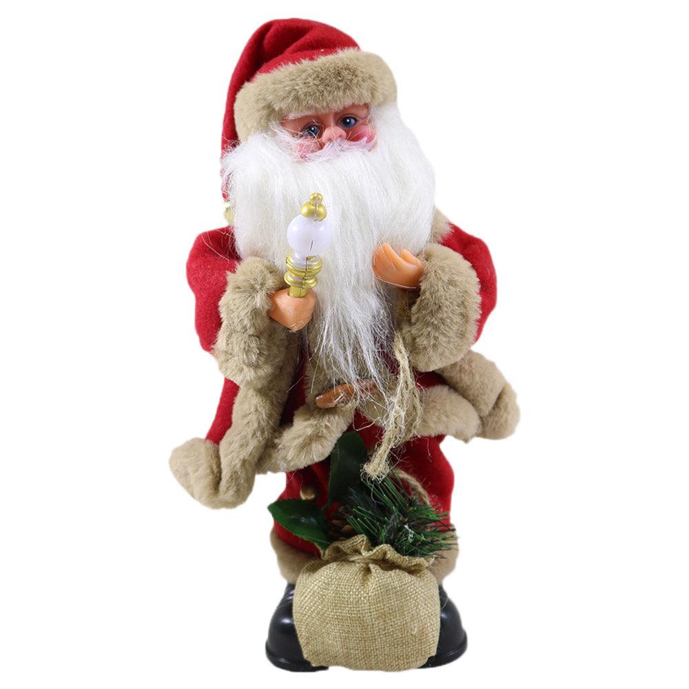 Christmas Musical Dancing Santa Claus Statue 30 cm / Q-970 - Karout Online -Karout Online Shopping In lebanon - Karout Express Delivery 