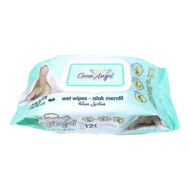Clean Angel Ultra Sensitive Baby Wet Wipes 120 Pcs - Karout Online -Karout Online Shopping In lebanon - Karout Express Delivery 