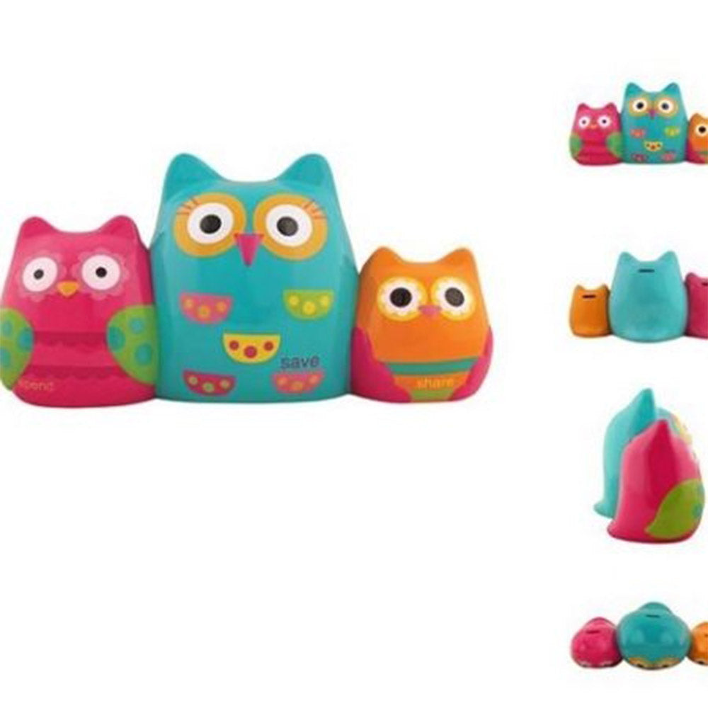 Stephen Joseph Owl Spend & Save Coin Bank for Kids