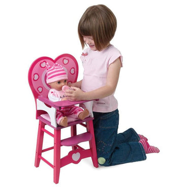 Dolls World Wooden High Chair - Karout Online -Karout Online Shopping In lebanon - Karout Express Delivery 