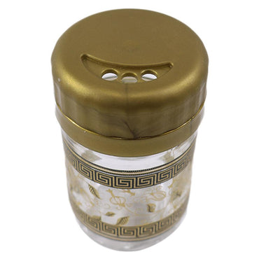 Glass Salt Shaker Golden Lid - Karout Online -Karout Online Shopping In lebanon - Karout Express Delivery 