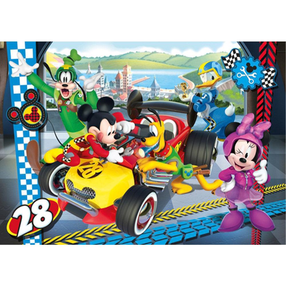 Clementoni Disney Mickey and The Roadster Racers 104 pcs  Puzzle - Karout Online -Karout Online Shopping In lebanon - Karout Express Delivery 