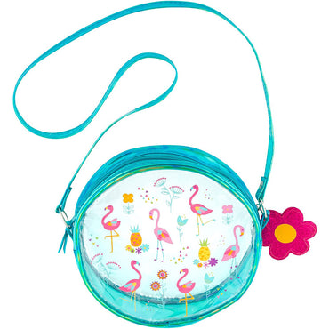 Stephen Joseph Iridescent Crossbody Purse Flamingo