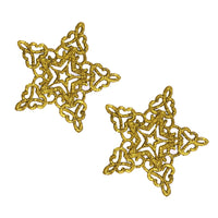 Christmas Glitter Star Tree Decoration (2 Pcs) / Q-692