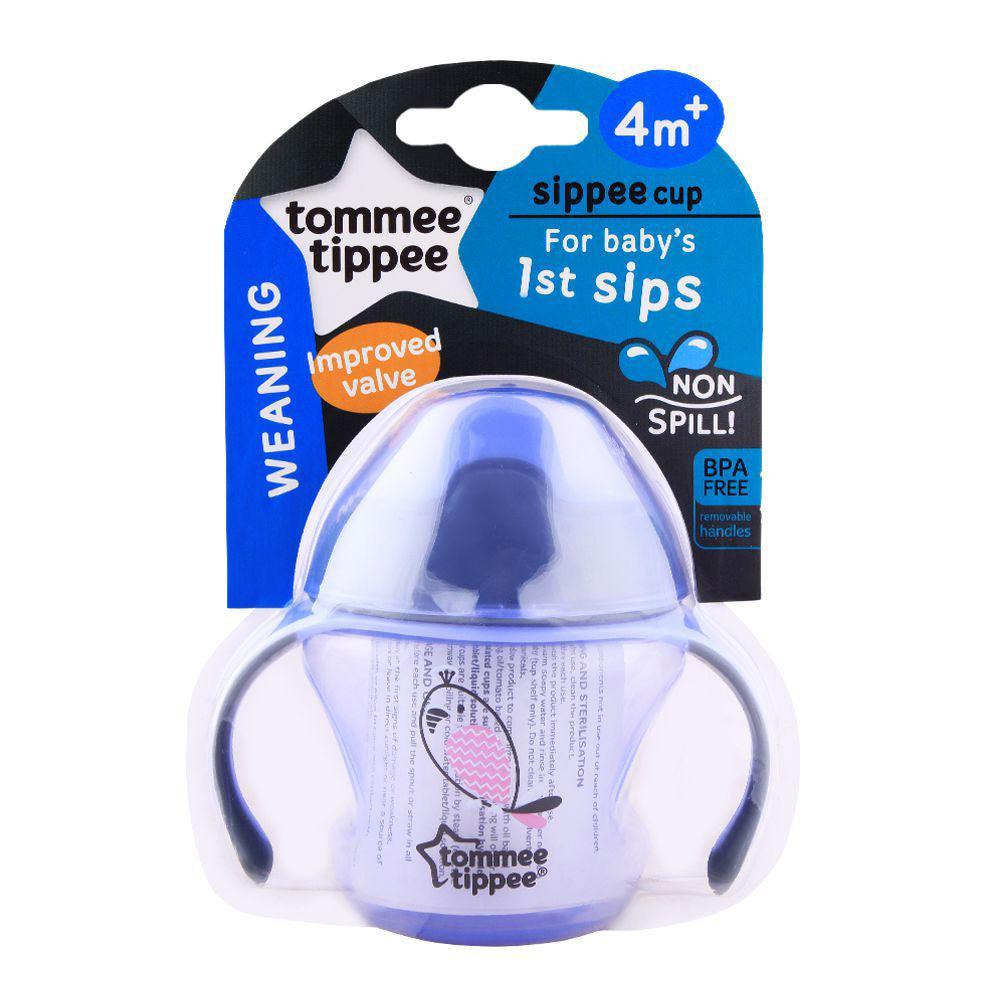 Tommee Tippee Explora Weaning First Cup 4M Blue - Karout Online -Karout Online Shopping In lebanon - Karout Express Delivery 