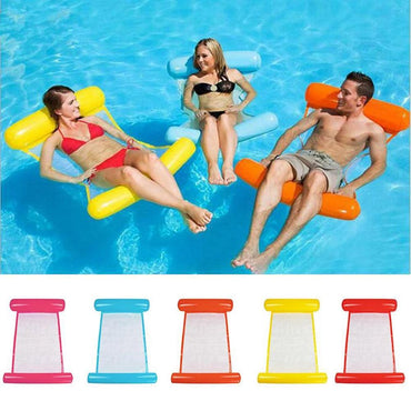 Shop Online {New Swimming Floating Cushion Chair Water Pool Sleeping Bed Foldable Adult Kids Inflatable PVC Hammock Lounge Summer - Karout Online Shopping In lebanon