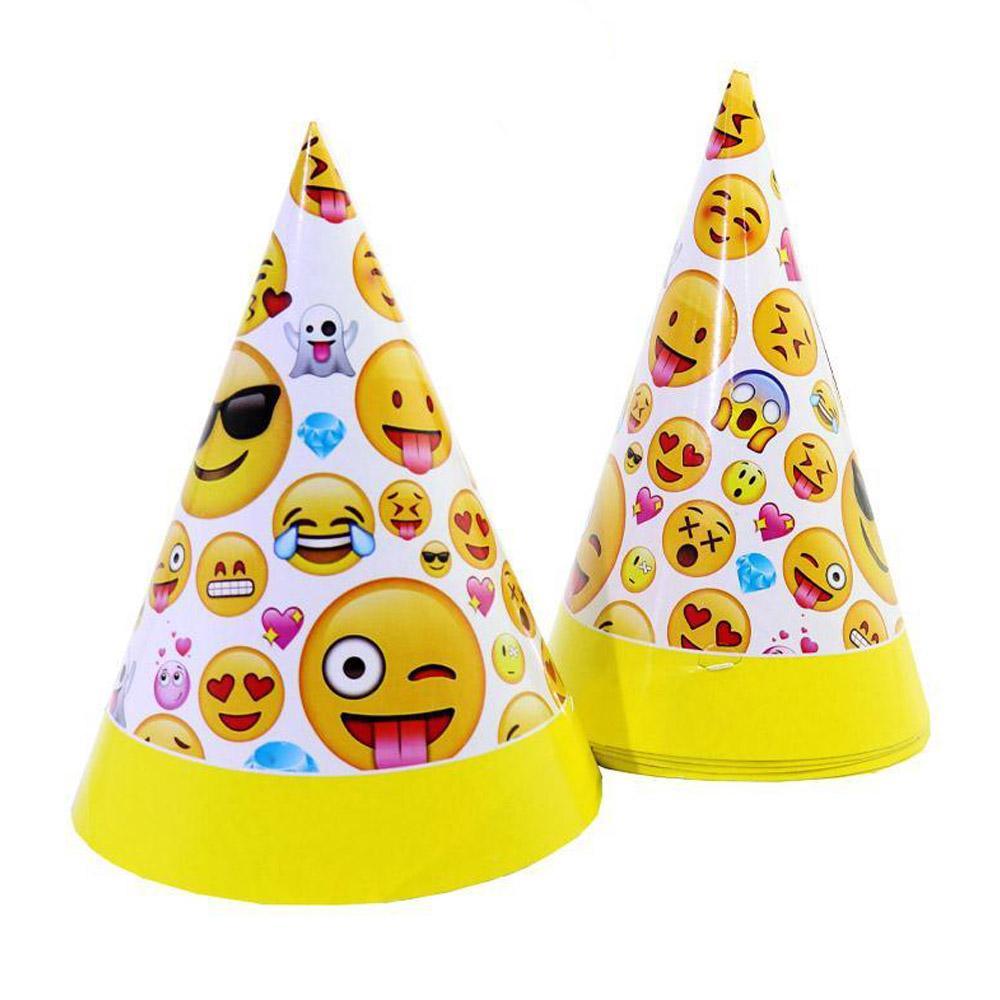 Emoji Party- Hats (6Pcs) Birthday & Party Supplies