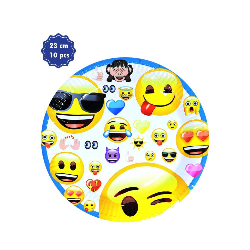 Emoji Party- Paper Plates 23 cm (10 pcs).