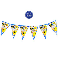 Emoji Party- Flag Banners (9pcs).
