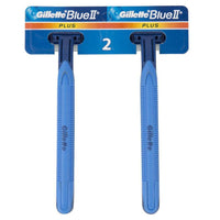 BLUE II Plus Razors, 2 Pieces.