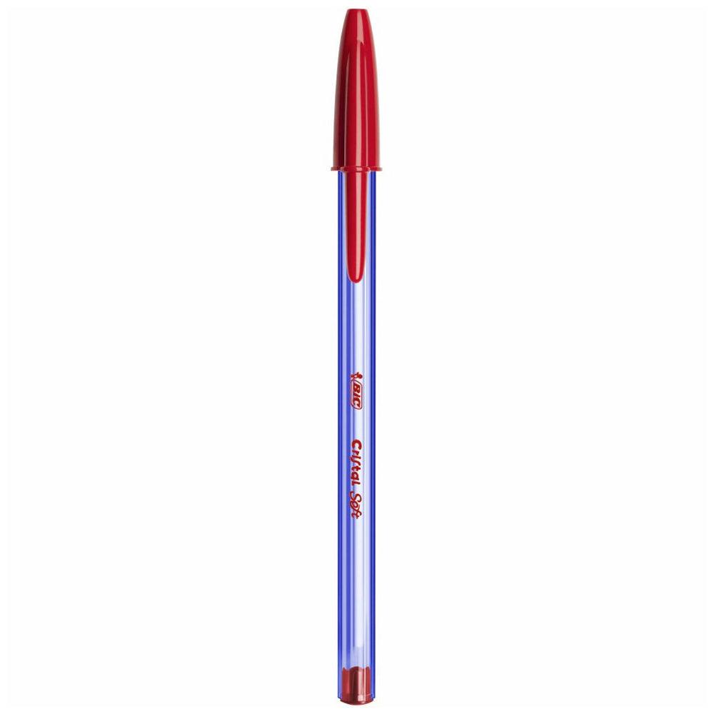 Bic Cristal Soft Pen / Red - Karout Online -Karout Online Shopping In lebanon - Karout Express Delivery 