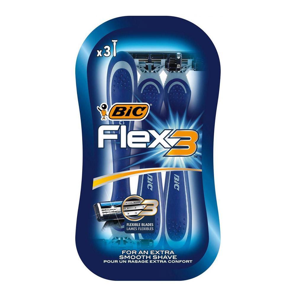 Bic Razor Flex 3 Blade Comfort for Men - Pack of 3.