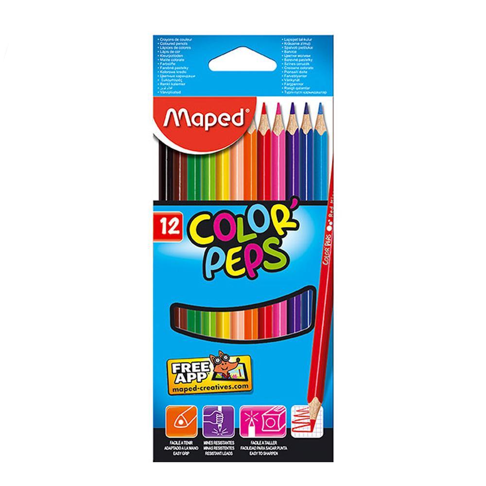 Maped Color Peps Kids Triangular Color Pencils.