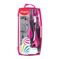 Maped 519119  Kid'Z Math Geometry 9 Piece Set, Assorted Colors.