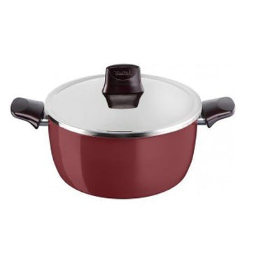 Tefal Pleasure Stewpan 22 cm + Stainless Steel Lid / D5054552 - Karout Online -Karout Online Shopping In lebanon - Karout Express Delivery 