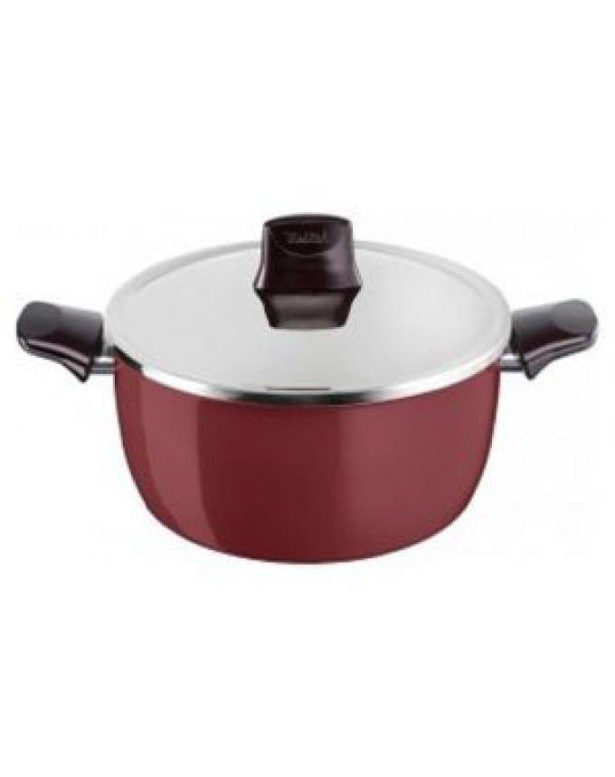 Tefal Pleasure Stewpan 24cm + Stainless Steel Lid / D5054652 - Karout Online -Karout Online Shopping In lebanon - Karout Express Delivery 