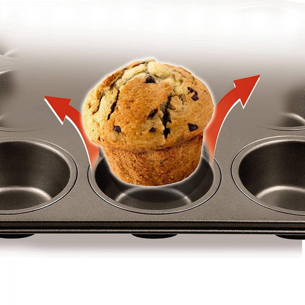 Tefal Easy Grip Muffins Tray x 12 / J1625745 - Karout Online -Karout Online Shopping In lebanon - Karout Express Delivery 