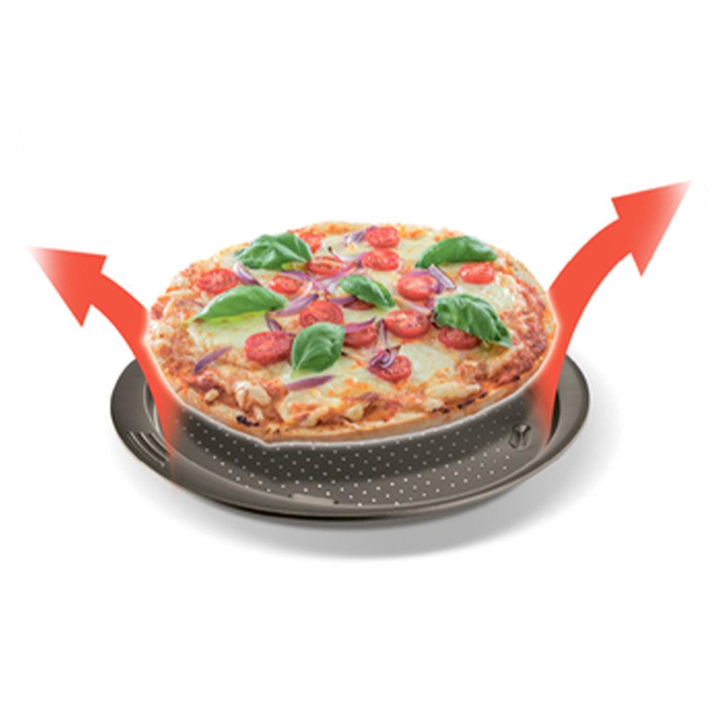 Tefal Easy Grip Gold Perforated Pizza Pan 34 cm / J1629045 - Karout Online -Karout Online Shopping In lebanon - Karout Express Delivery 