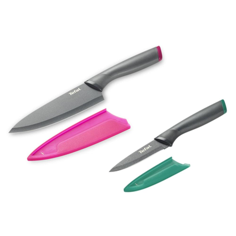 Tefal Fresh Kitchen 2 Pieces Set : Chef Knife 15cm and Paring Knife 9cm/ K122S205