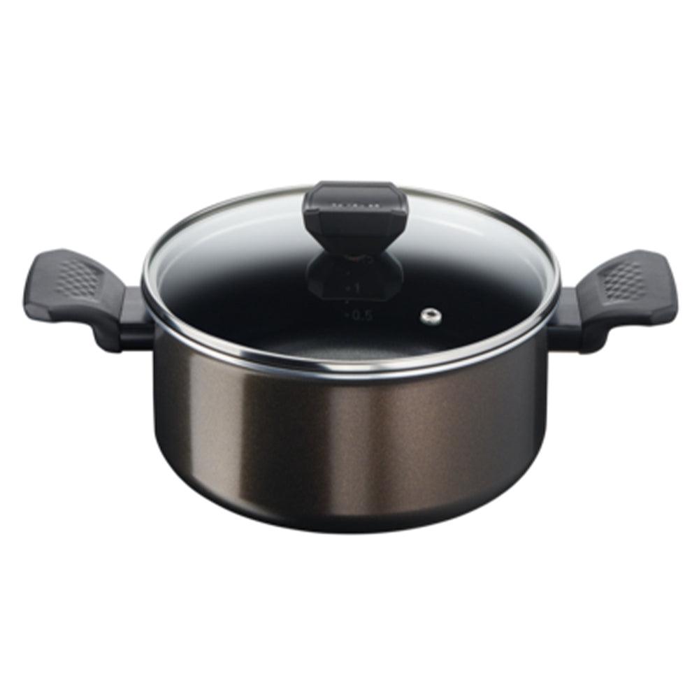 Tefal Easy Cook And Clean Stewpot 20cm + Glass Lid / B5544402 - Karout Online -Karout Online Shopping In lebanon - Karout Express Delivery 