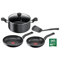 Tefal Super Cook 5 Pieces Black / B143S585 - Karout Online -Karout Online Shopping In lebanon - Karout Express Delivery 