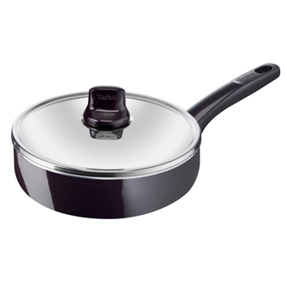 Tefal Resist Intense Sautepan With Stainless Steel Lid 26 cm / D5223383 - Karout Online -Karout Online Shopping In lebanon - Karout Express Delivery 