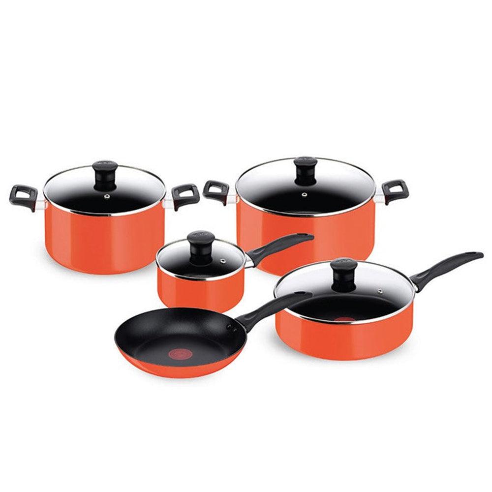 Tefal Simply Chef 9 Pieces Set Orange  / B092S985 - Karout Online -Karout Online Shopping In lebanon - Karout Express Delivery 