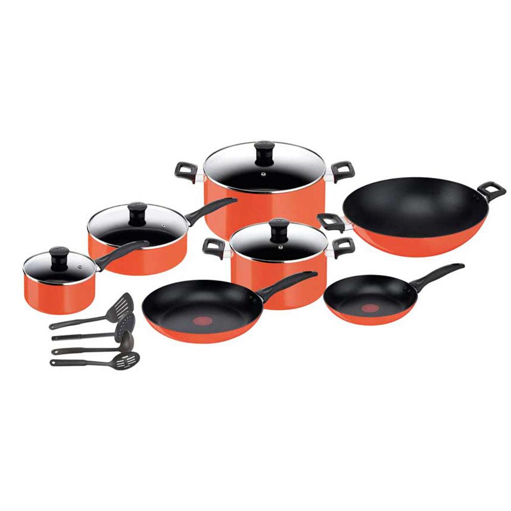 Tefal Simply Chef 15 pieces Set Orange / B092SE85 - Karout Online -Karout Online Shopping In lebanon - Karout Express Delivery 