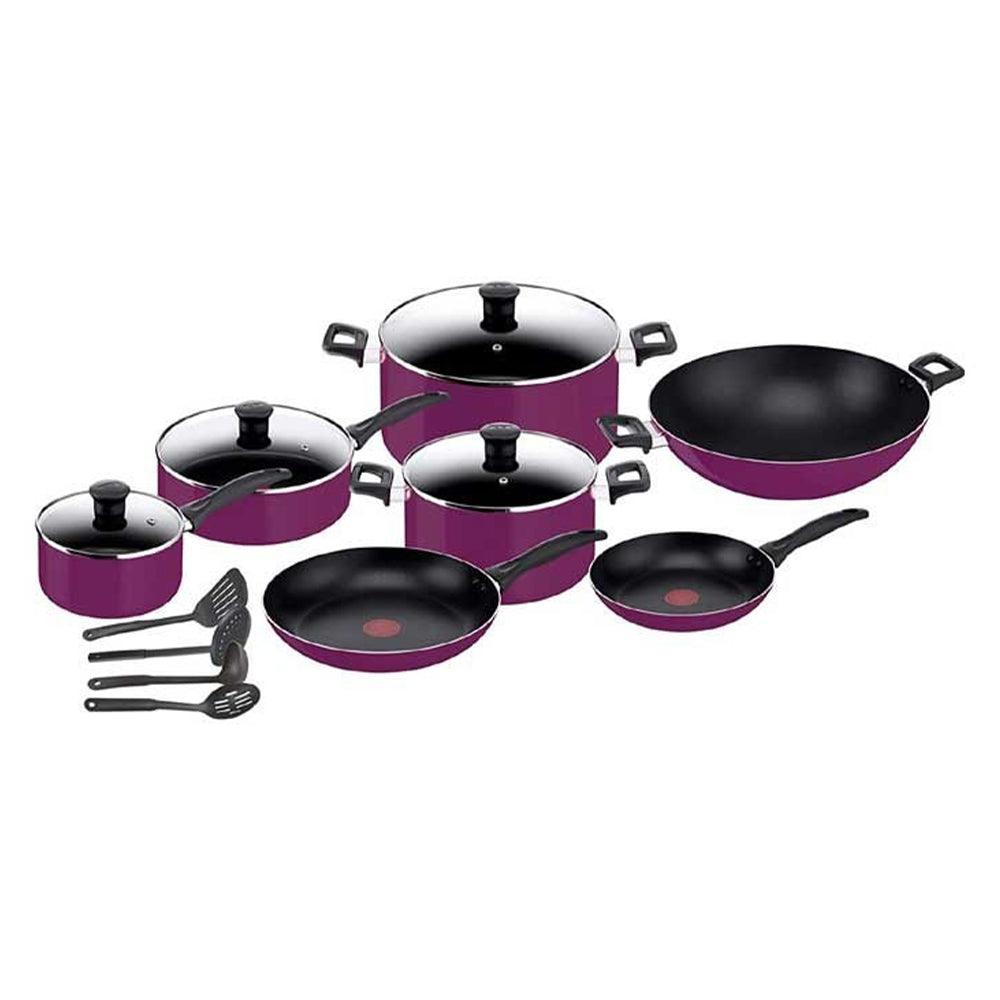 Tefal Simply Cook 15 Pieces Set Purple / B093SE86 - Karout Online -Karout Online Shopping In lebanon - Karout Express Delivery 