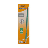 BIC Evolution  655 HB Pencil with Eraser (Pack of 12), Green.