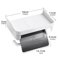 **NET**Toilet Paper Holder With Shelf Wall Mounted Organizer