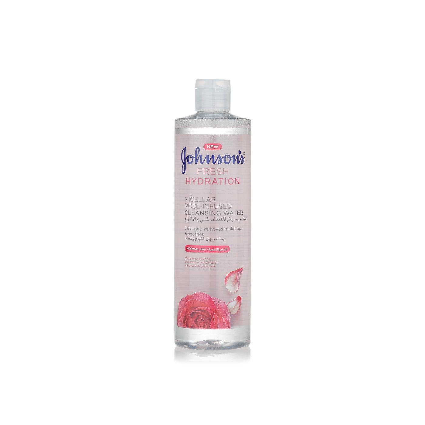 Johnson's Micellar Rose Infused Cleansing Water 400ml - Karout Online -Karout Online Shopping In lebanon - Karout Express Delivery 