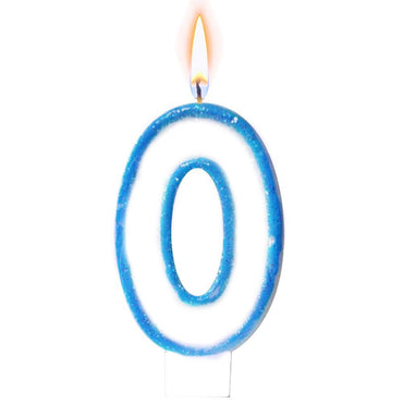 Birthday Numbers Candle / I-116 0 Blue Birthday & Party Supplies