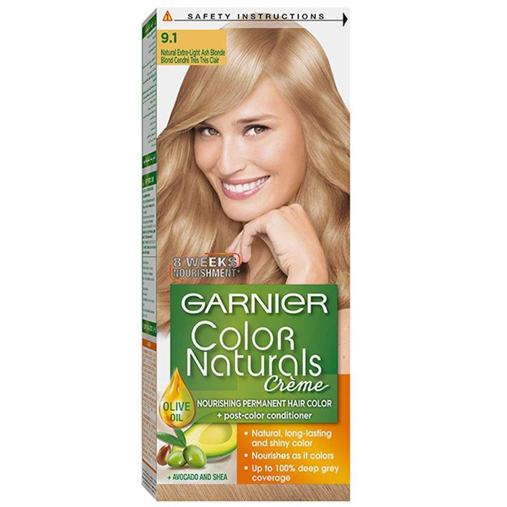 Garnier Color Naturals Cream Hair Color 9.1 Extra Ligth Ash Blonde.