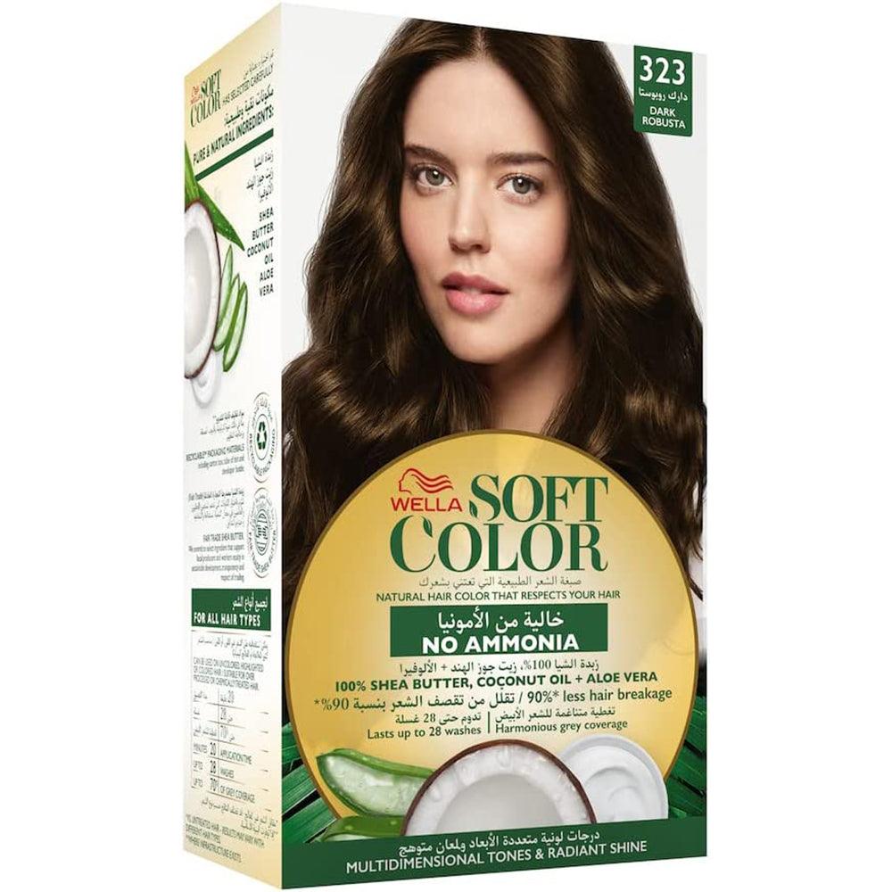 Cosmaline Wella Soft Color Hair Color Kit 323 Dark Robusta / A0003600 - Karout Online -Karout Online Shopping In lebanon - Karout Express Delivery 