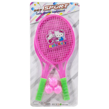 Characters Plastic Racket With 3 Balls Hello Kitty Fuchsia Toys & Baby