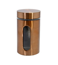 Glass Jar Covered Stainless Steel.