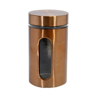 Glass Jar Covered Stainless Steel.