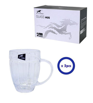 Glass Mug Set Of 2.
