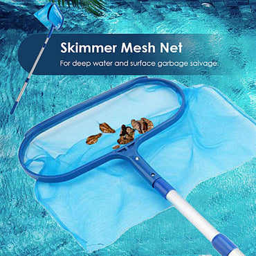 Shop Online Swimming Pool Skimmer Net with Telescopic Pole Removal Leaf Rake Mesh - Karout Online Shopping In lebanon